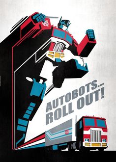 an advertisement for the autobots roll out