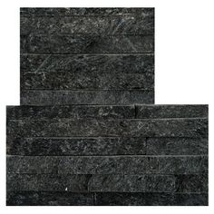 black marble tiles stacked on top of each other