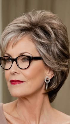 Hair Styles For Over 60 Aging Gracefully, Hair Styles For 60+ Women, Short Hair Over 60 With Glasses, Hairstyles For Over 70 Year Old Women, Hair Over 60 Aging Gracefully, Medium Short Hairstyles, Shorter Haircuts, 70 Hairstyles, Short Hairstyles For Fine Hair