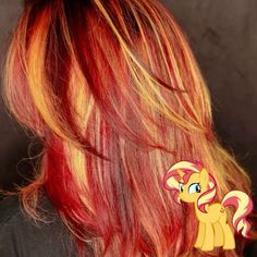 Ginger Punk Hair, Hair Colour On Curly Hair, Cute Hair Colour Ideas, Brightly Colored Hair, Hair Color Combo Ideas, Vivid Color Hair Ideas, Multicolored Hair Highlights, Hair Dye Color Combos, Long Calico Hair