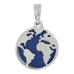 Find the Silver & Blue Round Earth Pendant by Bead Landing™ at Michaels. Add eye-catching style to a handcrafted necklace with this pendant from Bead Landing. Featuring a round earth design in a silver setting, this pendant will make a striking piece on its own or paired with complementary stones and charms on a simple chain. Add eye-catching style to a handcrafted necklace with this pendant from Bead Landing. Featuring a round earth design in a silver setting, this pendant will make a striking Round Earth, Bead Landing, Simple Chain, Earth Design, Handcrafted Necklace, Silver Blue, Charm Jewelry, Blue And Silver, Charms