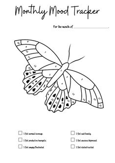 a butterfly worksheet for kids to color