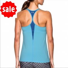 Under Armour B2 Womens Exercise Tank Size Xs T-Back Fitted Fitness Yoga Top Blue Style: Top - Under Amour Exercise Tank Top, Heatgear, Fitted - See All Pictures! Brand: Under Armour Color: Blue Size: Xs Material: 90% Polyester / 10% Elastane New With Tags Please See Our Other Pictures!! Moisture-wicking Light Blue Workout Top, Under Armour Sporty Tops For Workout, Blue Moisture-wicking Crew Neck Tank Top, Blue Racerback Gym Tops, Blue Racerback Top For Gym, Blue Athleisure Tops For Summer, Light Blue Sleeveless Athleisure Top, Under Armour Stretch Tops For Gym, Under Armour Stretch Gym Tops