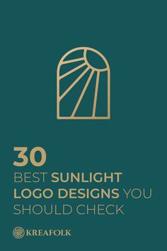 the front cover of a book that says 30 best sunlight logo designs you should check