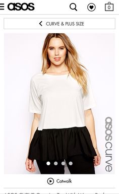 Asos curve plus peplum shirt Peplum Shirts, Treat Yoself, Peplum Hem, Oversized Top, Pragmatic Play, Live Casino