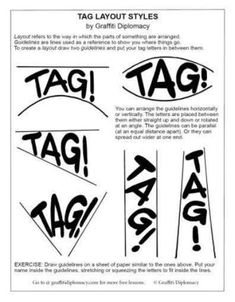 tag layout styles for crafters to use in the classroom or home decorating project