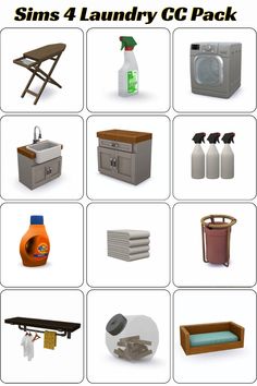 an image of various household items that are in the same package as well as their names