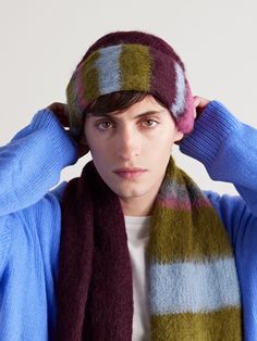 Bold and exceptionally cosy, The Elder Statesman's hand-knitted 'Thistle' beanie is blended with insulating wool and lightweight, water-resistant suri alpaca fibres sourced from Peru. It's patterned with eclectic stripes along the adjustable brim. Beanie For Men, Elder Statesman, Suri Alpaca, Alpaca Fiber, Summer Sunglasses, John Hardy, Loungewear Shorts, Fine Jewelry Designers, Alpaca Wool