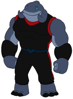 an image of a cartoon character in black and red