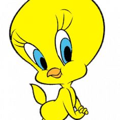 an image of a yellow bird with blue eyes