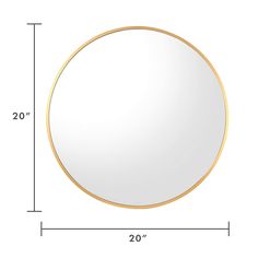 an image of a round mirror with measurements