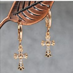 Picture May Be Enlarged Material: Alloy, Plated Black Hoops Earrings, Striped Earrings, Crescent Earrings, Cross Earrings Studs, Black Earrings Dangle, Western Earrings, Jesus Cross, Kate Spade Earrings, Tassel Drop Earrings