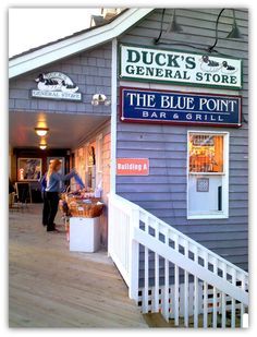 the blue point bar and grill in duck's general store is open for business