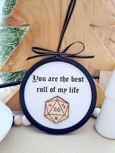 a cross stitch ornament with the words you are the best roll of my life