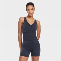 From A Workout To Running Errands, You'll Be Ready For Anything Wearing The Seamless Short Bodysuit From Joylab'. This Short Bodysuit Features A Sleeveless Design With A V Neckline And Crisscross Back For Fashion-Forward Style. Designed With Soft And Stretchy Fabric Along With Front Elastic, This Sleeveless Bodysuit Offers Comfortable Movement For All Your Activities. You Can Pair The Bodysuit With Any Bottom For A Complete On-The-Go Look. Joylab: A Movement That's Always In Motion. Sizing: Womens Material: 92% Nylon, 8% Spandex Garment Style: Sleeveless, Pull On Neckline: V Neck Garment Details: Seamless, Front Elastic Garment Back Type: Open Fabric Weight Type: Midweight Fabric, Ligh Workout Bodysuit, Early Stages Of Pregnancy, Tan Jumpsuit, Corset Bodysuit, Black Leotard, Leotard Bodysuit, Pregnancy Stages, Sleeveless Bodysuit, Blue Leggings