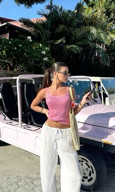 Cabo 2024 Outfits, Miami Fashion Aesthetic, Outfit Ideas Europe Summer, Florida Fits Aesthetic, Pink Europe Aesthetic, Italy Day Outfits, Cool Girl Vacation Outfits, Outfits For Colombia, Australia Summer Outfits 2024