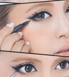 eyeliner Tutorial Eyeliner, Eyeliner Tips, Doing Makeup, Cat Eye Makeup, Hooded Eye Makeup, Winged Liner, Eyeliner Tutorial