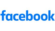 the facebook logo is shown in blue