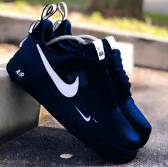 Blue Pure Black Custom Air Force 1 – XX CUSTOM Navy Blue Jordans, Jordans 1, Nike Shoes Women Fashion, Air Shoes, Arnold Palmer, Custom Air Force 1, Shoes Retro, Shoes Photo, Nike Trainers