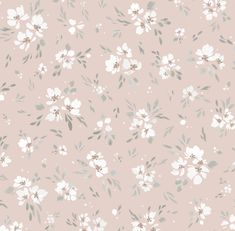 an image of a flowery pattern on a pink background with grey and white flowers