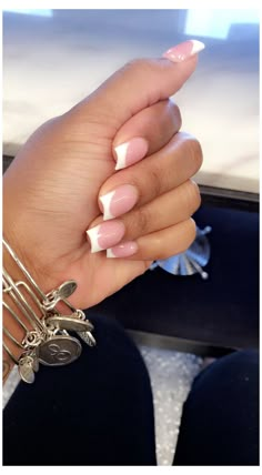 White Tip Acrylic Nails, White Acrylic Nails, French Tip Acrylic Nails, French Acrylic Nails, Work Nails, Short Square Acrylic Nails, White Tip, Nails And Toes