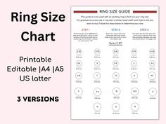 Printable Ring Size Chart Template, Ring Sizer, Ring Size Finder, Ring Size Guide, Ring Measure, Ring Sizer Tool, Ring Enhancer, Editable A4 Easily find your perfect ring size with our printable ring size chart template. Our ring sizer tool is a convenient way to ensure a comfortable and accurate fit for any ring. Simply download and print our editable A4 template to measure your ring size at home. Whether you're shopping for an engagement ring, wedding band, or any other type of ring, our ring size finder takes the guesswork out of the equation. With clear instructions and precise measurements, you can confidently determine your ring size without the need for multiple trips to the jeweler. Don't let the hassle of finding the right fit dampen your excitement. Download our printable ring si Size Chart Template, Printable Ring Size Chart, A4 Template, Ring Size Chart, Ring Enhancer, Chart Template, Ring Wedding Band, Ring Sizer, Ring Size Guide