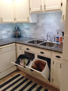 the kitchen is clean and ready to be used as a tidy place for cleaning dishes