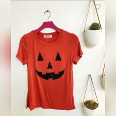 New Soft Halloween Pumpkin Jackolatern Top. Soft Tops, Halloween Pumpkin, Halloween Pumpkins, Color Orange, Womens Tops, Tops & Tees, Halloween, Orange, Women Shopping