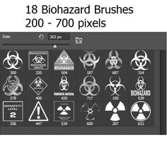 the bio hazard symbols are shown in this graphic file