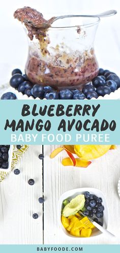 blueberry mango avocado baby food puree