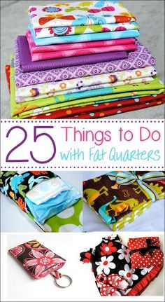 25 Things to Do with Fat Quarters Fat Quarter Sewing Projects, Fat Quarter Projects, Birds Fabric, Diy And Crafts Sewing, Diy Felt, Felt Birds, Sewing Projects For Beginners