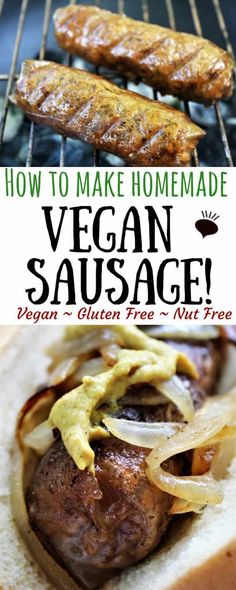 how to make homemade vegan sausage on a bun