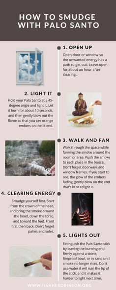 How to Smudge with Palo Santo What Is Palo Santo, How To Cleanse With Palo Santo, How To Use Palo Santo Sticks, Palo Santo Smudging Prayer, Palo Santo Cleansing, Palo Santo Smudging