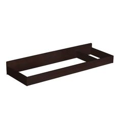 a brown wooden shelf with two shelves on each side