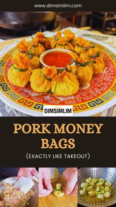 Master the art of Chinese pork dumplings with this homemade money bags recipe. Crispy on the outside, juicy on the inside - a crowd-pleasing dim sum classic. Get full recipe on dimsimlim.com Chinese Pork Dumplings, Dumplings Recipe Chinese, Ibs Friendly Food, Pork Dumplings, Chinese Pork, Dumpling Filling, Popular Appetizers