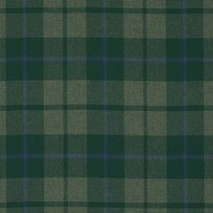 a green and blue plaid fabric