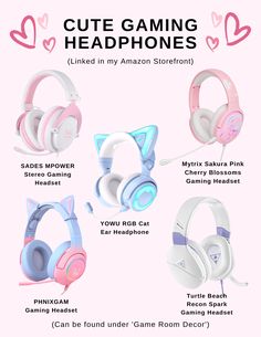 the instructions for how to use cute gaming headphones in your home or office area