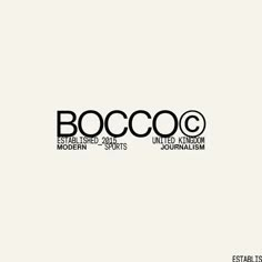 the logo for boccoc is shown in black and white on a white background