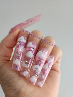 All shapes run differently in sizing fit especially XXL lengths that come with more sizing options (0-11) compared to normal lengths which come with (0-9 ♥..Including..♥ Sheer pink gel polish 🦋Set of 10 press on nails🦋 🦋 Please Make Note of Your Nail Tip SIze (Thumb To Small Finger)🦋 🦋XXLONG COFFIN AVAILABLE🦋 ❤Need your Press On Nails sooner? ❤This ADD-ON can be purchased with your press ons. ❤Guarantees your order(s) to be completed and shipped within 3 business days.  Excludes shipping delivery time. If you need expedited shipping, please select Priority Mail (1-4 business days). ❤Once The Label Is Created And I Drop Off The Order To The Post Office I Am No Longer In Control Of Anything Regarding Shipping. ❤I Am NOT Responsible For Any Lost Or Stolen Packages. ❤IF YOU ARE IN BTWEEN Sheer Pink Gel Polish, Ongles Bling Bling, Nails Bride, Neutral Nails Acrylic, Pink Gel Polish, Nails Bling, Junk Nails, Nails Luxury, Cloud Pink