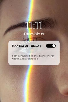 a woman's eye with the rainbow in the background and text that reads, i am