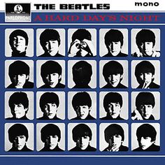 the beatles album cover for a hard day's night