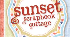 the cover of sunset and scrapbook cottage, with an image of a bird on it