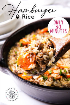 Just 30 minutes to make! This quick and easy dinner recipe is perfect for weeknights! A comforting Hamburger and Rice recipe, combining tender ground beef, savory vegetables, and fluffy rice for a satisfying meal.
Enjoy this flavorful hamburger and rice recipe any night of the week. This comforting dish is easy to make and packed with savory goodness!

Go to errenskitchen.com for more easy, delicious recipes! Hamburger Meat And Rice Recipes Easy, Hamburger And Rice Recipes, Healthy Dressings, Quick Easy Dinner Recipes, Geo Board, Ground Chuck, Hotdish Recipes, Ground Beef Rice, Fluffy Rice