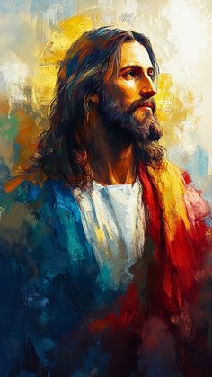 a painting of jesus with his eyes closed