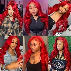 Color Lace Front Wigs, Lace Front Wigs Body Wave, Smell Hair, Wigs Body Wave, Overnight Hairstyles, Remy Human Hair Wigs, Red Wigs, Human Virgin Hair, Body Wave Wig