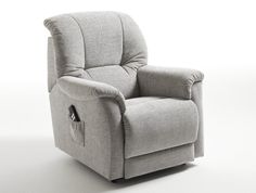 the recliner chair is upholstered and ready to be used