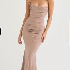 Original Price With Tax And Shipping Was $295. I Wore It Once To A Wedding And Have Since Had It Dry-Cleaned. It Is Still Fresh In The Dry Cleaning Bag. I Am About 5'5" And Wore The Dress With 4.5 Inch Heels. C Cup Breast And A 25in Waste. I Had 1 Inch Trimmed From The Front Of The Dress To Create A Mini Train In The Back And Allow For My 4.5 Inch Heels To Work With The Dress. It Gently Skims Your Hips Before Falling To A Fluted Maxi Skirt That Drapes Fluidly Over Your Frame And Flares Gently From The Knees. 'Milena' Is Suitable For Any Bust Size As It Has No Cups And Is Fully Lined For Comfort With A Zip To The Back For Easy On. Wear Yours With Our 'Lucent' Mules And Delicate Jewellery. M Jersey Corset, Corset Maxi Dress, Delicate Jewellery, House Of Cb Dresses, C Cup, House Of Cb, Delicate Jewelry, 5 Inch Heels, 1 Inch