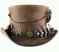 #steampunk  repinned by www.etsy.com/shop/EtinifniCreations Steam Punk Diy, Goth Corsets, Steampunk Hatter, Steampunk Mode, Steampunk Hats, Moda Steampunk, Leather Top Hat, Steampunk Items, American Hat Makers