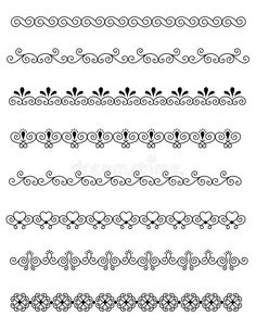 a set of decorative borders and dividers royalty illustration