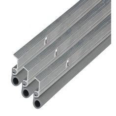 an aluminum profile with four holes on each side